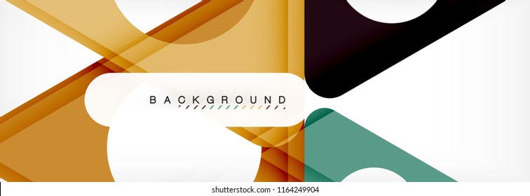 Abstract geometric background. Modern overlapping triangles. Unusual color shapes for your message. Business or tech presentation, app cover template