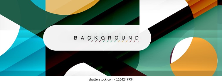 Abstrakter geometrischer Hintergrund. Moderne, sich überlappende Dreiecke. Ungewöhnliche Farbformen für Ihre Nachricht. Business- oder Technologiepräsentation, App-Titelvorlage