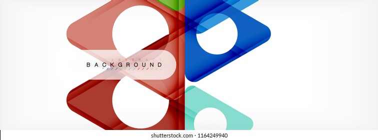 Abstract geometric background. Modern overlapping triangles. Unusual color shapes for your message. Business or tech presentation, app cover template