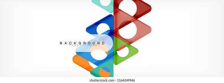 Abstract geometric background. Modern overlapping triangles. Unusual color shapes for your message. Business or tech presentation, app cover template