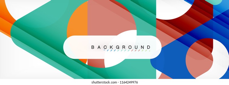 Abstract geometric background. Modern overlapping triangles. Unusual color shapes for your message. Business or tech presentation, app cover template
