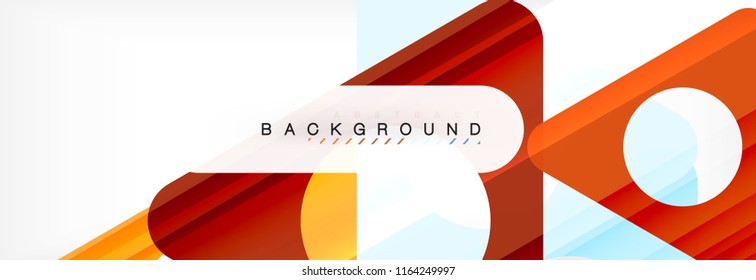 Abstract geometric background. Modern overlapping triangles. Unusual color shapes for your message. Business or tech presentation, app cover template