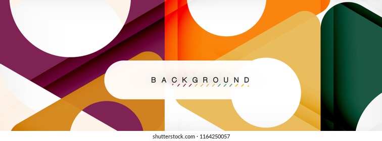 Abstract geometric background. Modern overlapping triangles. Unusual color shapes for your message. Business or tech presentation, app cover template