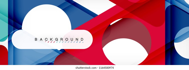 Abstract geometric background. Modern overlapping triangles. Unusual color shapes for your message. Business or tech presentation, app cover template