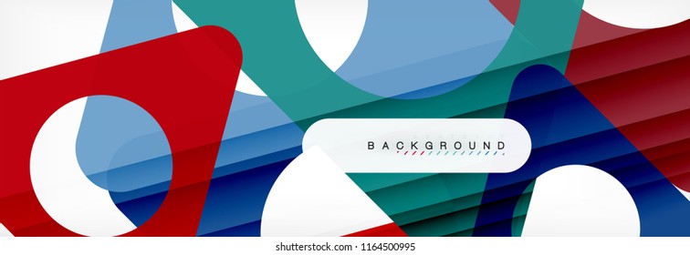 Abstract geometric background. Modern overlapping triangles. Unusual color shapes for your message. Business or tech presentation, app cover template