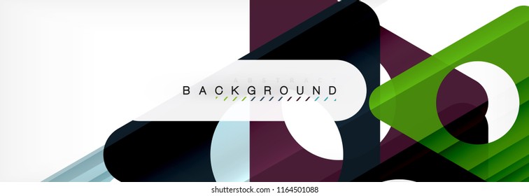 Abstract geometric background. Modern overlapping triangles. Unusual color shapes for your message. Business or tech presentation, app cover template