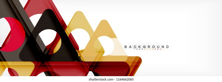 Abstract geometric background. Modern overlapping triangles. Unusual color shapes for your message. Business or tech presentation, app cover template