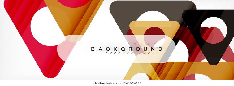 Abstract geometric background. Modern overlapping triangles. Unusual color shapes for your message. Business or tech presentation, app cover template