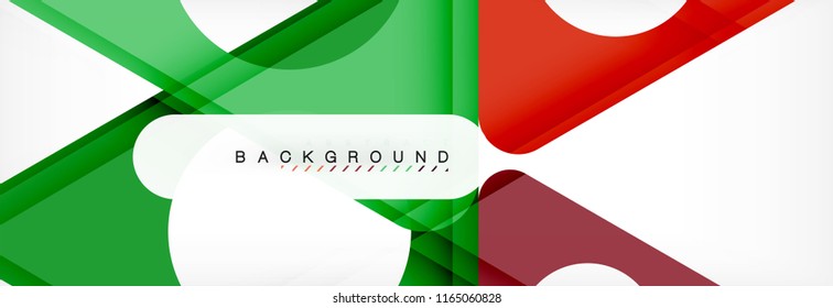 Fondo geométrico abstracto. Triángulos superpuestos modernos. Formas de color inusuales para el mensaje. Presentación empresarial o tecnológica, plantilla de portada de aplicaciones
