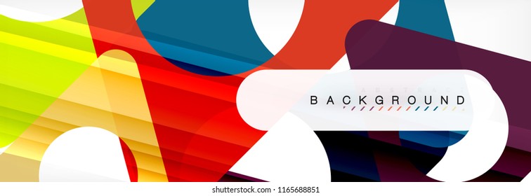 Abstract geometric background. Modern overlapping triangles. Unusual color shapes for your message. Business or tech presentation, app cover template