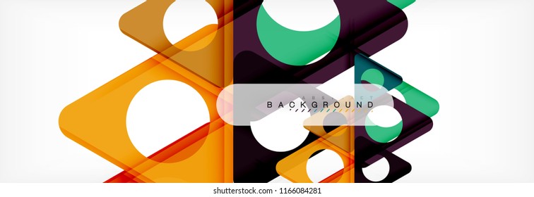 Abstract geometric background. Modern overlapping triangles. Unusual color shapes for your message. Business or tech presentation, app cover template