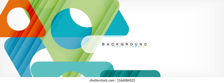 Abstract geometric background. Modern overlapping triangles. Unusual color shapes for your message. Business or tech presentation, app cover template
