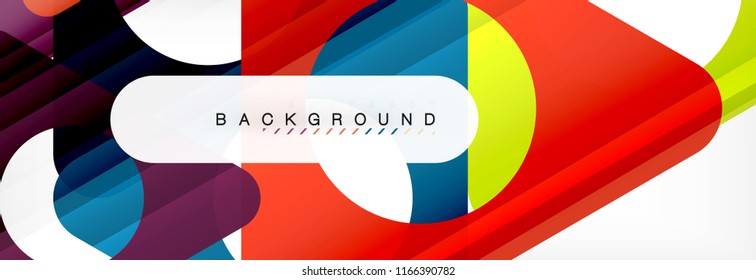 Abstrakter geometrischer Hintergrund. Moderne, sich überlappende Dreiecke. Ungewöhnliche Farbformen für Ihre Nachricht. Business- oder Technologiepräsentation, App-Titelvorlage