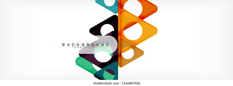 Abstract geometric background. Modern overlapping triangles. Unusual color shapes for your message. Business or tech presentation, app cover template