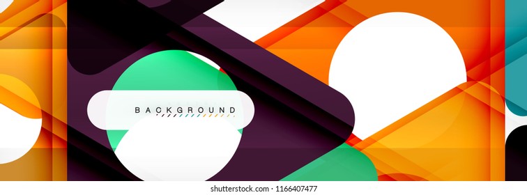 Abstract geometric background. Modern overlapping triangles. Unusual color shapes for your message. Business or tech presentation, app cover template