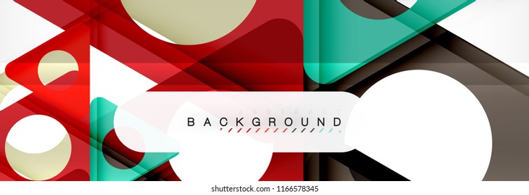 Abstract geometric background. Modern overlapping triangles. Unusual color shapes for your message. Business or tech presentation, app cover template
