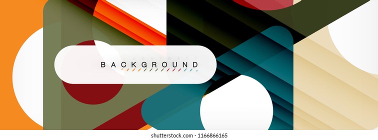 Abstract geometric background. Modern overlapping triangles. Unusual color shapes for your message. Business or tech presentation, app cover template