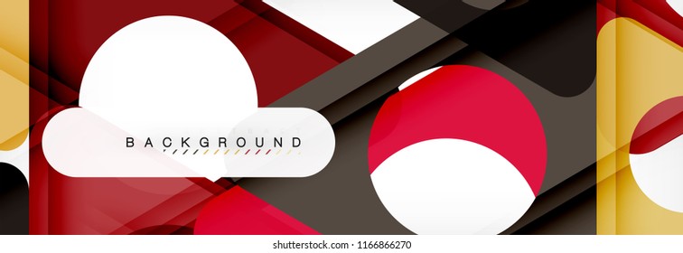 Abstract geometric background. Modern overlapping triangles. Unusual color shapes for your message. Business or tech presentation, app cover template