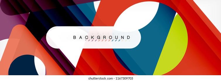 Abstract geometric background. Modern overlapping triangles. Unusual color shapes for your message. Business or tech presentation, app cover template