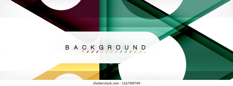 Fondo geométrico abstracto. Triángulos superpuestos modernos. Formas de color inusuales para el mensaje. Presentación empresarial o tecnológica, plantilla de portada de aplicaciones