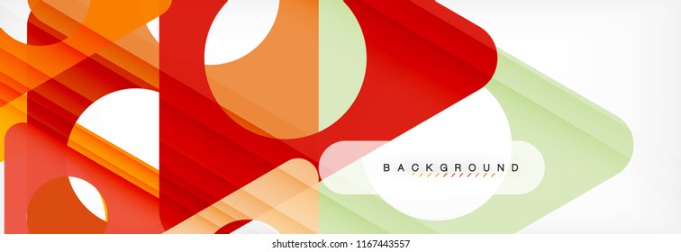 Fondo geométrico abstracto. Triángulos superpuestos modernos. Formas de color inusuales para el mensaje. Presentación empresarial o tecnológica, plantilla de portada de aplicaciones