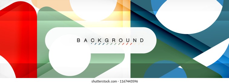 Abstract geometric background. Modern overlapping triangles. Unusual color shapes for your message. Business or tech presentation, app cover template