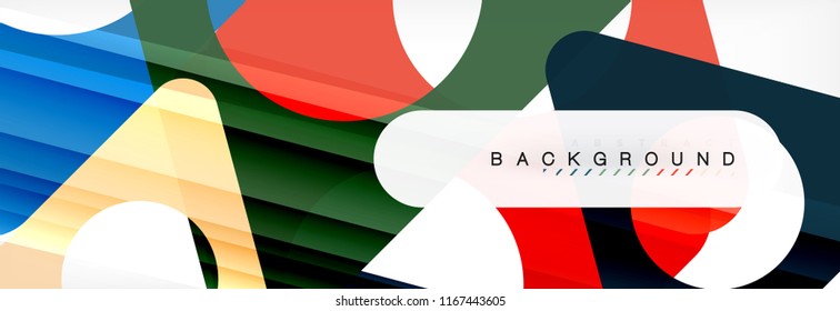 Abstract geometric background. Modern overlapping triangles. Unusual color shapes for your message. Business or tech presentation, app cover template