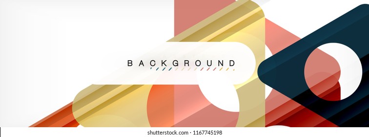 Abstract geometric background. Modern overlapping triangles. Unusual color shapes for your message. Business or tech presentation, app cover template