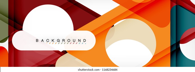 Fondo geométrico abstracto. Triángulos superpuestos modernos. Formas de color inusuales para el mensaje. Presentación empresarial o tecnológica, plantilla de portada de aplicaciones