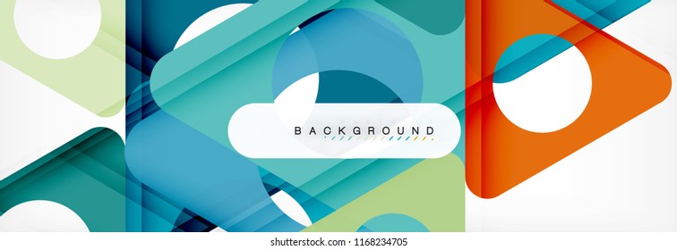 Abstract geometric background. Modern overlapping triangles. Unusual color shapes for your message. Business or tech presentation, app cover template