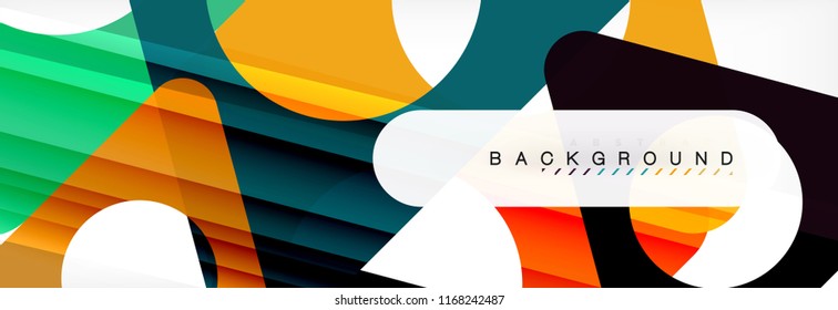 Abstract geometric background. Modern overlapping triangles. Unusual color shapes for your message. Business or tech presentation, app cover template