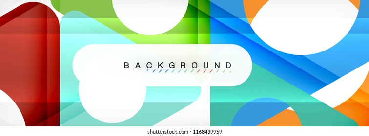 Abstrakter geometrischer Hintergrund. Moderne, sich überlappende Dreiecke. Ungewöhnliche Farbformen für Ihre Nachricht. Business- oder Technologiepräsentation, App-Titelvorlage