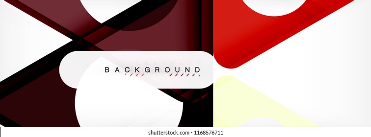 Abstract geometric background. Modern overlapping triangles. Unusual color shapes for your message. Business or tech presentation, app cover template