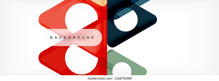 Fondo geométrico abstracto. Triángulos superpuestos modernos. Formas de color inusuales para el mensaje. Presentación empresarial o tecnológica, plantilla de portada de aplicaciones