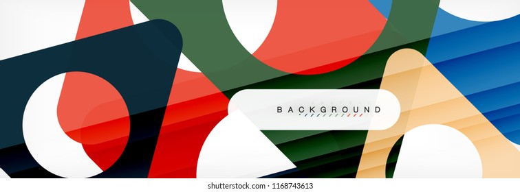 Abstract geometric background. Modern overlapping triangles. Unusual color shapes for your message. Business or tech presentation, app cover template