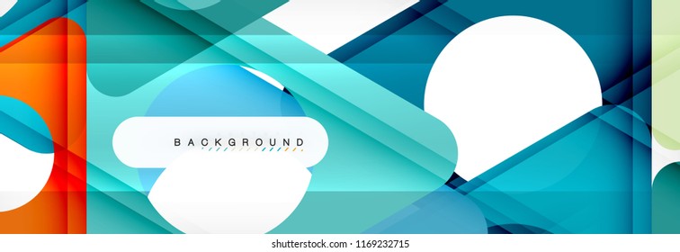 Abstract geometric background. Modern overlapping triangles. Unusual color shapes for your message. Business or tech presentation, app cover template
