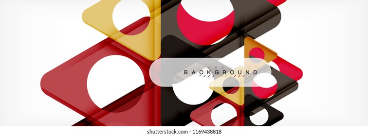 Abstract geometric background. Modern overlapping triangles. Unusual color shapes for your message. Business or tech presentation, app cover template