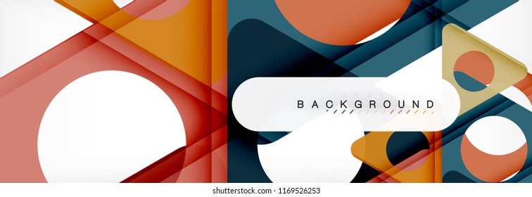 Abstract geometric background. Modern overlapping triangles. Unusual color shapes for your message. Business or tech presentation, app cover template