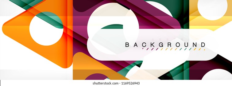 Abstract geometric background. Modern overlapping triangles. Unusual color shapes for your message. Business or tech presentation, app cover template