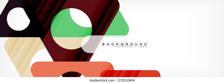 Abstract geometric background. Modern overlapping triangles. Unusual color shapes for your message. Business or tech presentation, app cover template