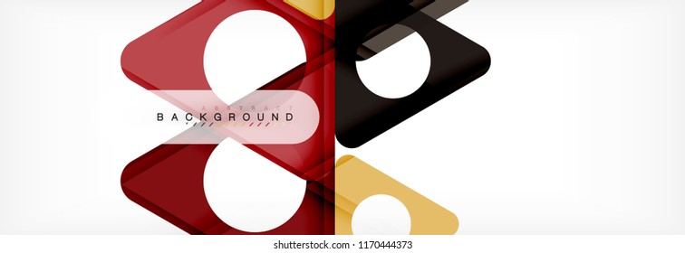 Abstract geometric background. Modern overlapping triangles. Unusual color shapes for your message. Business or tech presentation, app cover template