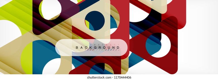 Abstract geometric background. Modern overlapping triangles. Unusual color shapes for your message. Business or tech presentation, app cover template