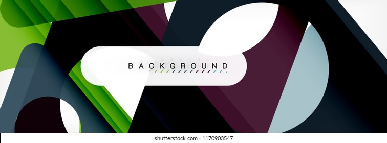 Abstract geometric background. Modern overlapping triangles. Unusual color shapes for your message. Business or tech presentation, app cover template