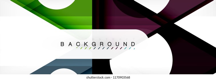 Fondo geométrico abstracto. Triángulos superpuestos modernos. Formas de color inusuales para el mensaje. Presentación empresarial o tecnológica, plantilla de portada de aplicaciones