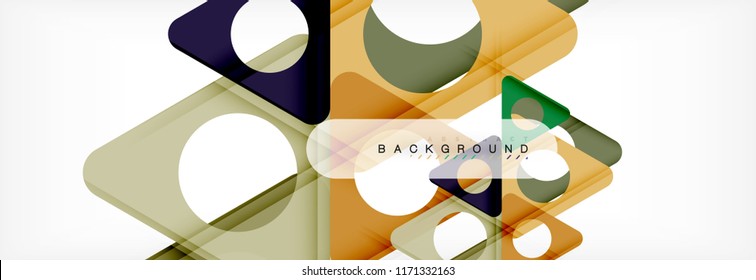 Abstract geometric background. Modern overlapping triangles. Unusual color shapes for your message. Business or tech presentation, app cover template