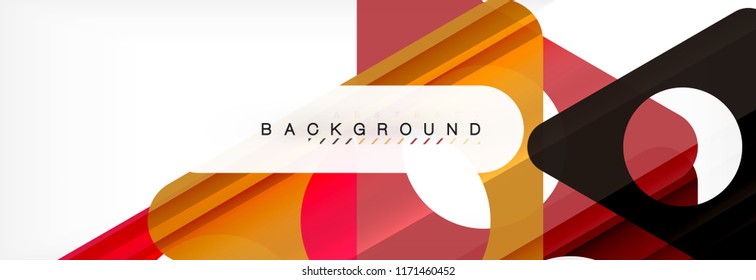 Abstract geometric background. Modern overlapping triangles. Unusual color shapes for your message. Business or tech presentation, app cover template