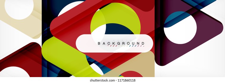 Fondo geométrico abstracto. Triángulos superpuestos modernos. Formas de color inusuales para el mensaje. Presentación empresarial o tecnológica, plantilla de portada de aplicaciones