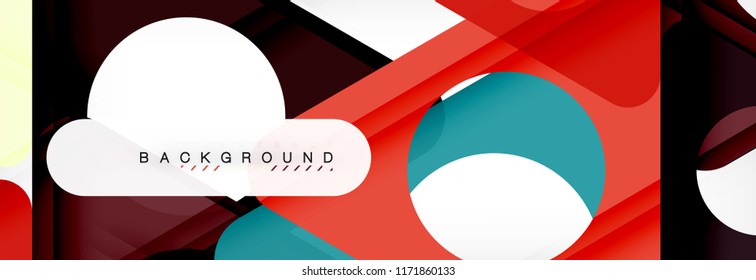 Abstract geometric background. Modern overlapping triangles. Unusual color shapes for your message. Business or tech presentation, app cover template