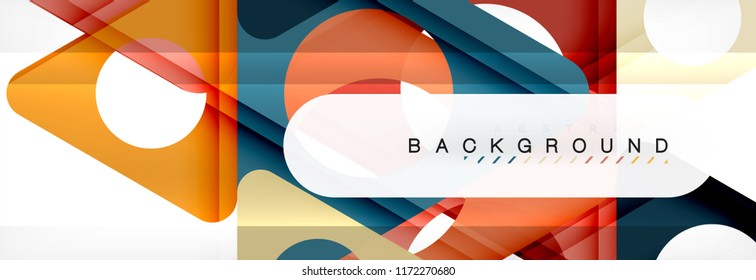 Abstract geometric background. Modern overlapping triangles. Unusual color shapes for your message. Business or tech presentation, app cover template
