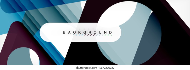 Abstract geometric background. Modern overlapping triangles. Unusual color shapes for your message. Business or tech presentation, app cover template